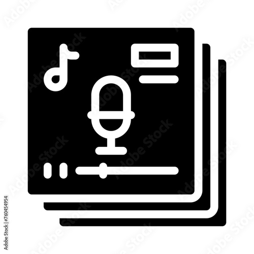 playlist glyph icon