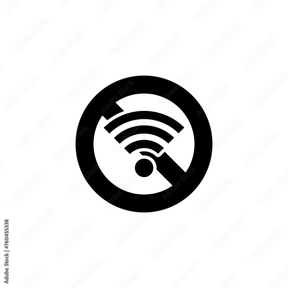 No WiFi. Bad internet connection sign icon isolated on transparent background No WiFi. Bad internet connection sign icon isolated on transparent background