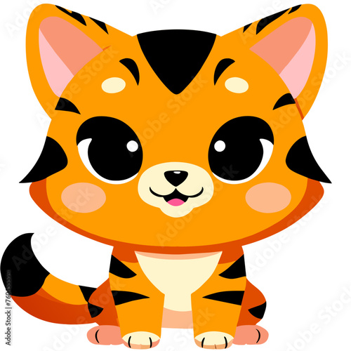 trend jungle cat simple Design illustration