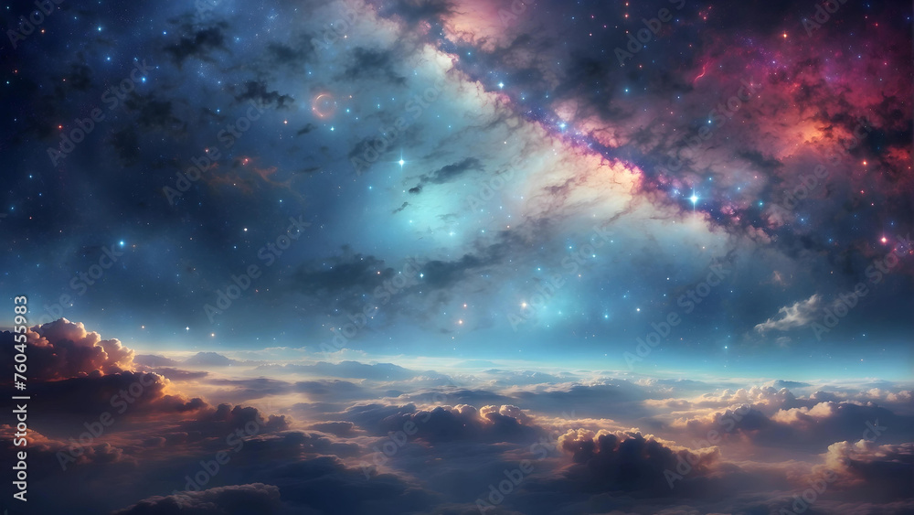 space nebula and galaxy
