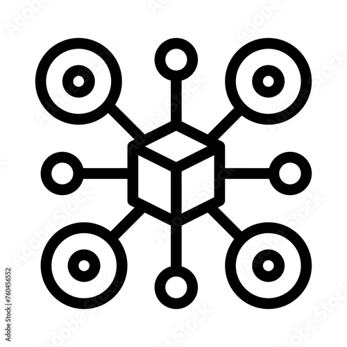 decentralized line icon