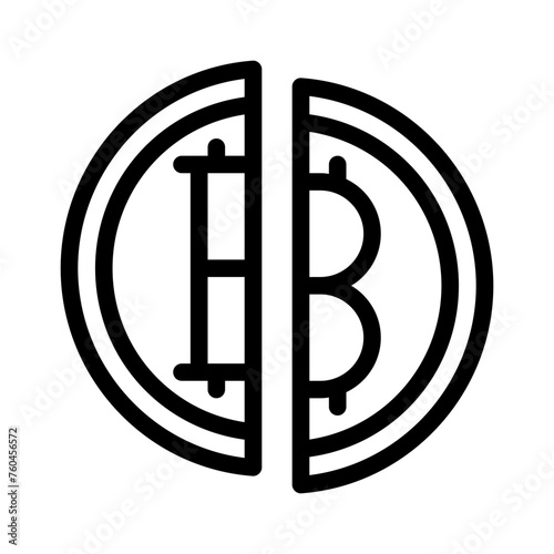 halving line icon
