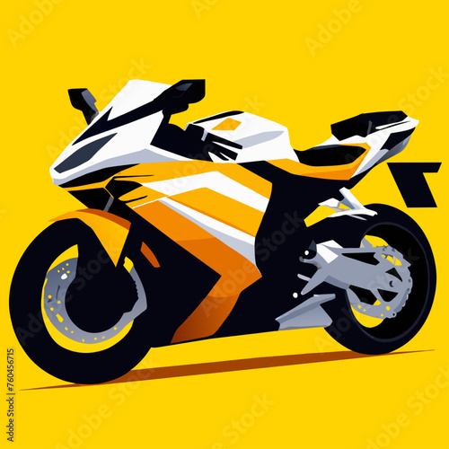 trend motorcycle cartoon simple Design illustration