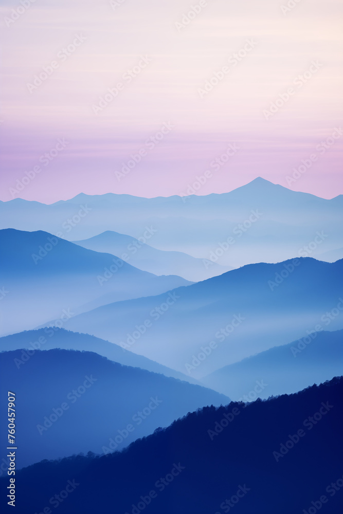 Dawn Over Misty Peaks