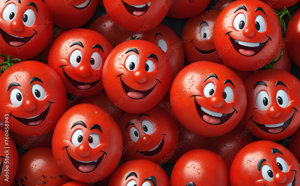 tomatoes with smile, a lot of happy tomatoes, cheerful, cute face, great mood tomatoes with smile, a lot of happy tomatoes, cheerful, cute face, great mood