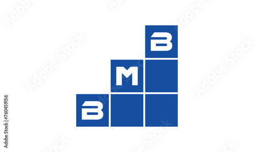 BMB initial letter financial logo design vector template. economics, growth, meter, range, profit, loan, graph, finance, benefits, economic, increase, arrow up, grade, grew up, topper, company, scale photo