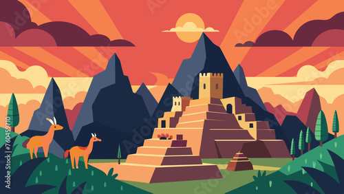 Tiahuanaco llamas redheads  and svg file