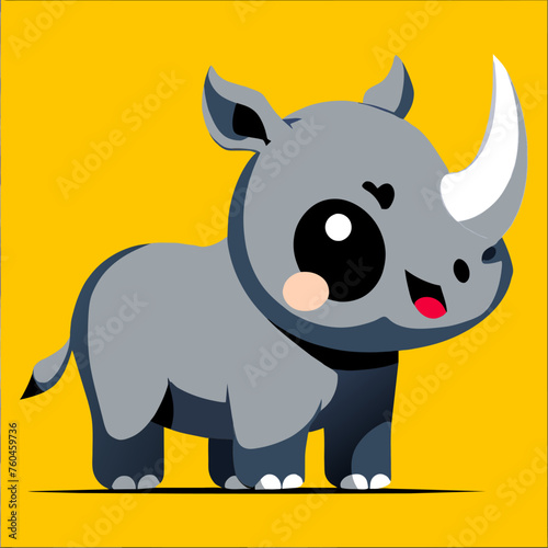 trend rhinoceros simple Design illustration