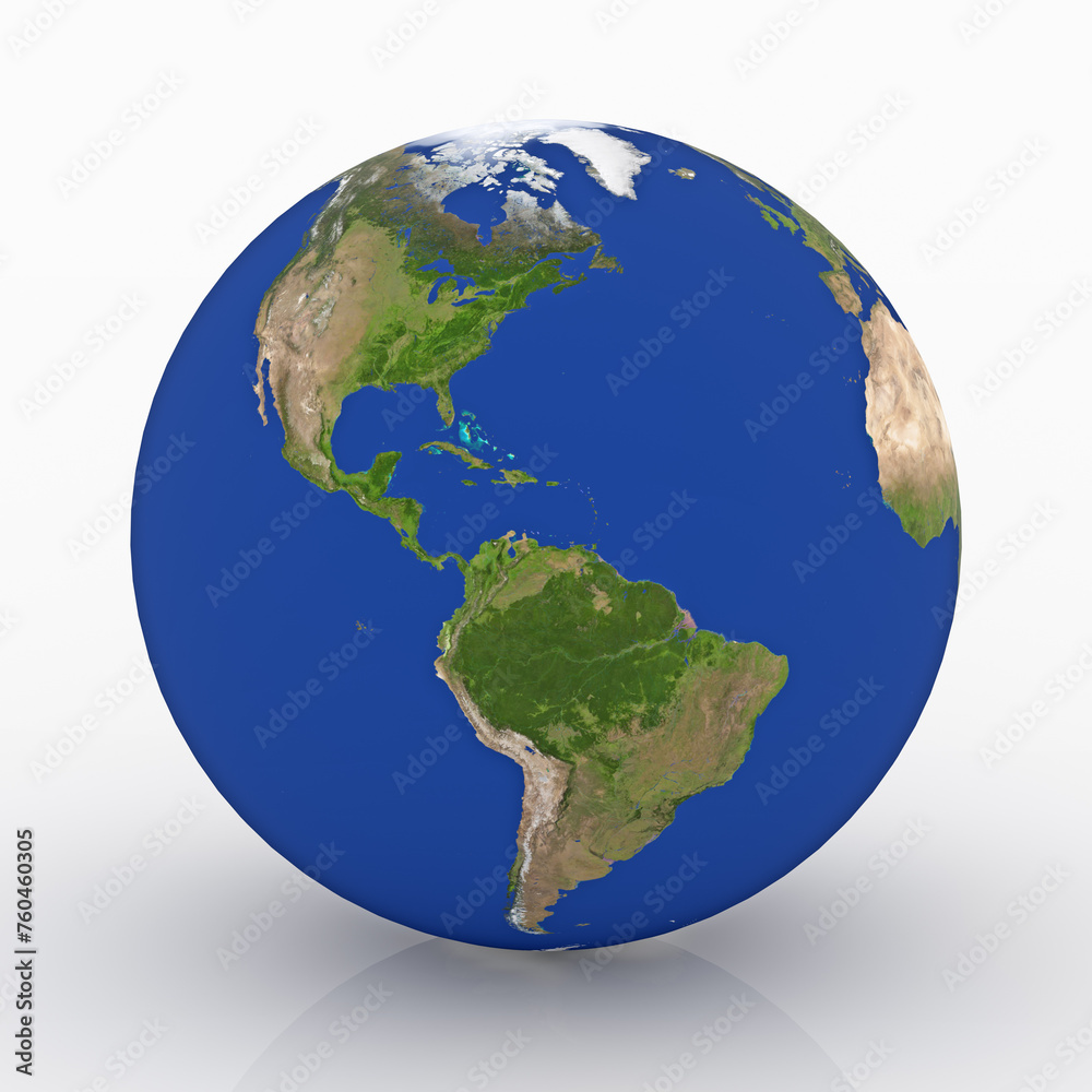 Fototapeta premium Planet Earth - High quality 3d rendering. Elements of this image provided by NASA