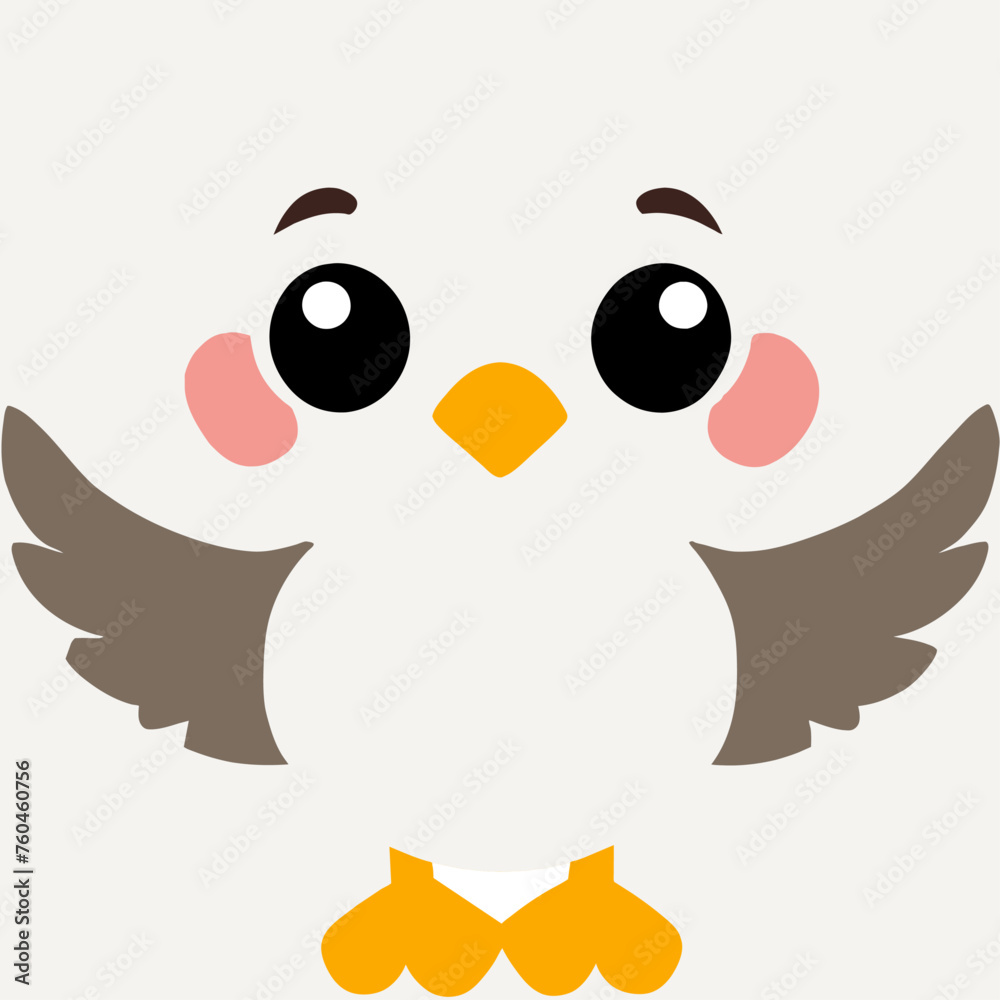 Fototapeta premium trend seagull simple Design illustration