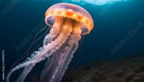 A Jellyfish With Tentacles That Light Up The Ocean © Wafa
