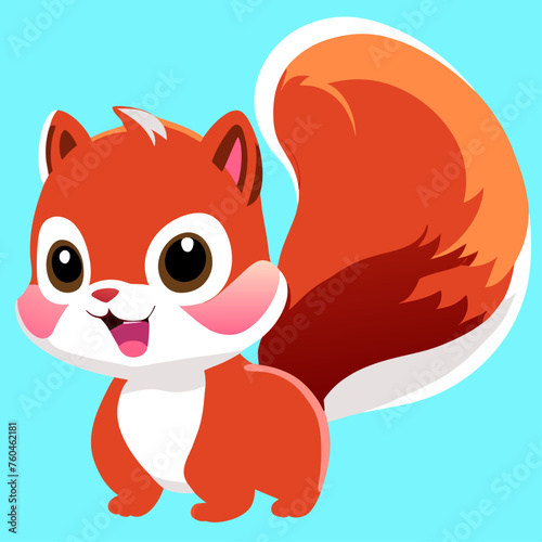 trend squirrel  simple Design illustration