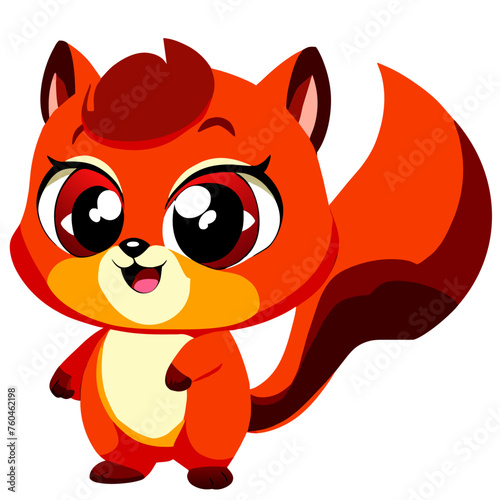 trend squirrel  simple Design illustration