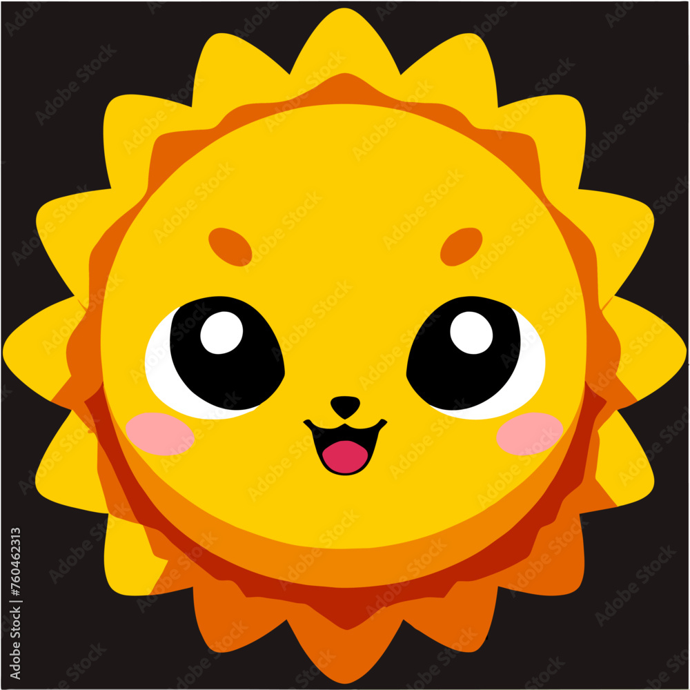 Obraz premium trend sun cartoon simple Design illustration