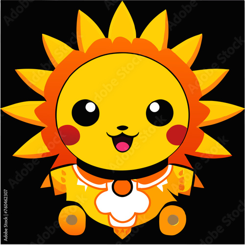 trend sun cartoon simple Design illustration photo