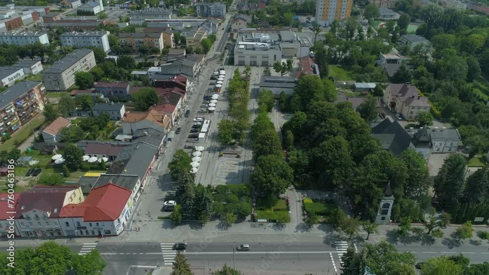 Beautiful Promenade Deptak Belchatow Aerial View Poland