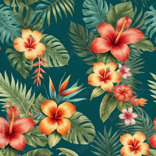 tropical leaves pattern 