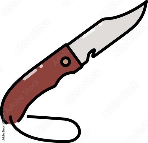 Pocket knife line icon