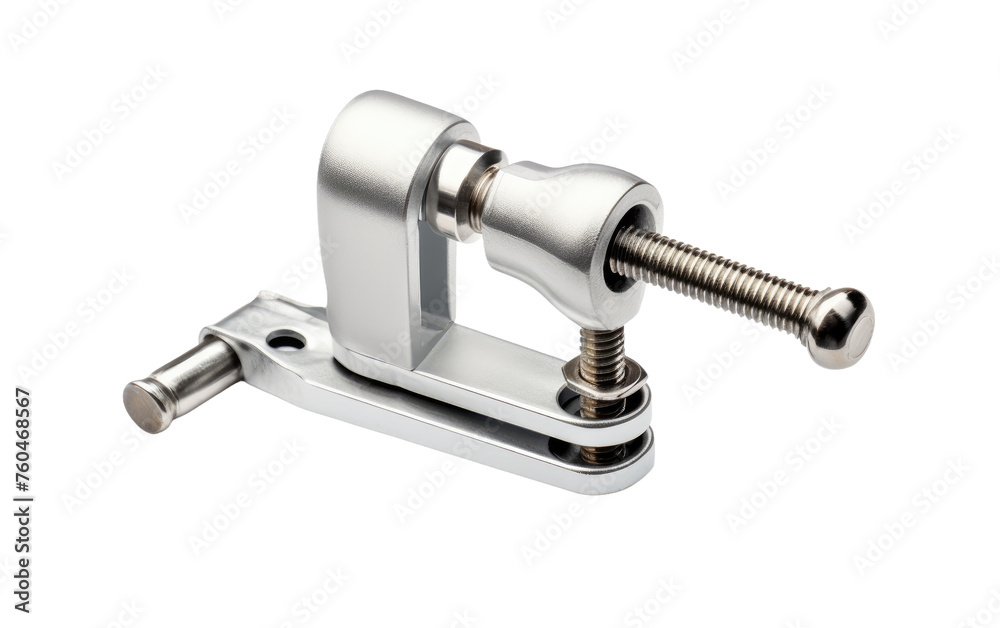 Pair of Metal Clamps on White Background. On White or PNG Transparent Background. Pair of Metal Clamps on White Background. On White or PNG Transparent Background.