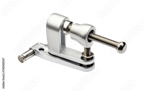 Pair of Metal Clamps on White Background. On White or PNG Transparent Background.