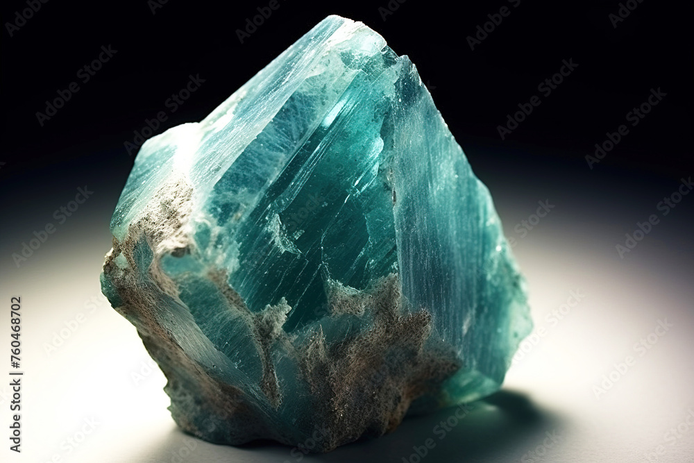 Grandidierite is rare precious natural stone on black background. AI generated. Header banner mockup with space. Grandidierite is rare precious natural stone on black background. AI generated. Header banner mockup with space.
