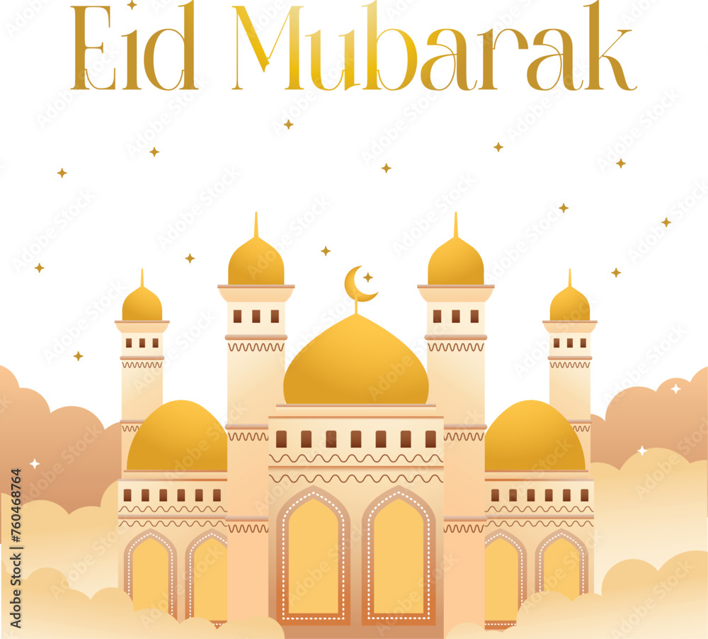 Celebrating Islam Eid ul-Fitr Vector Scenes