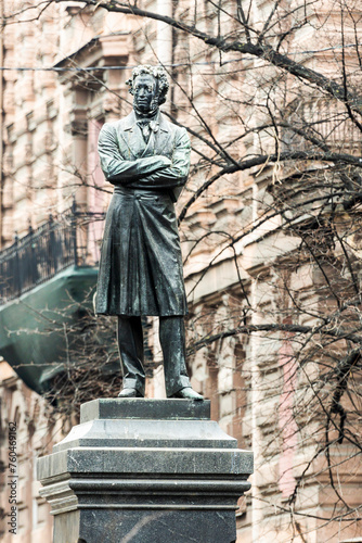 Monument to the writer Alexander Sergeevich Pushkin photo