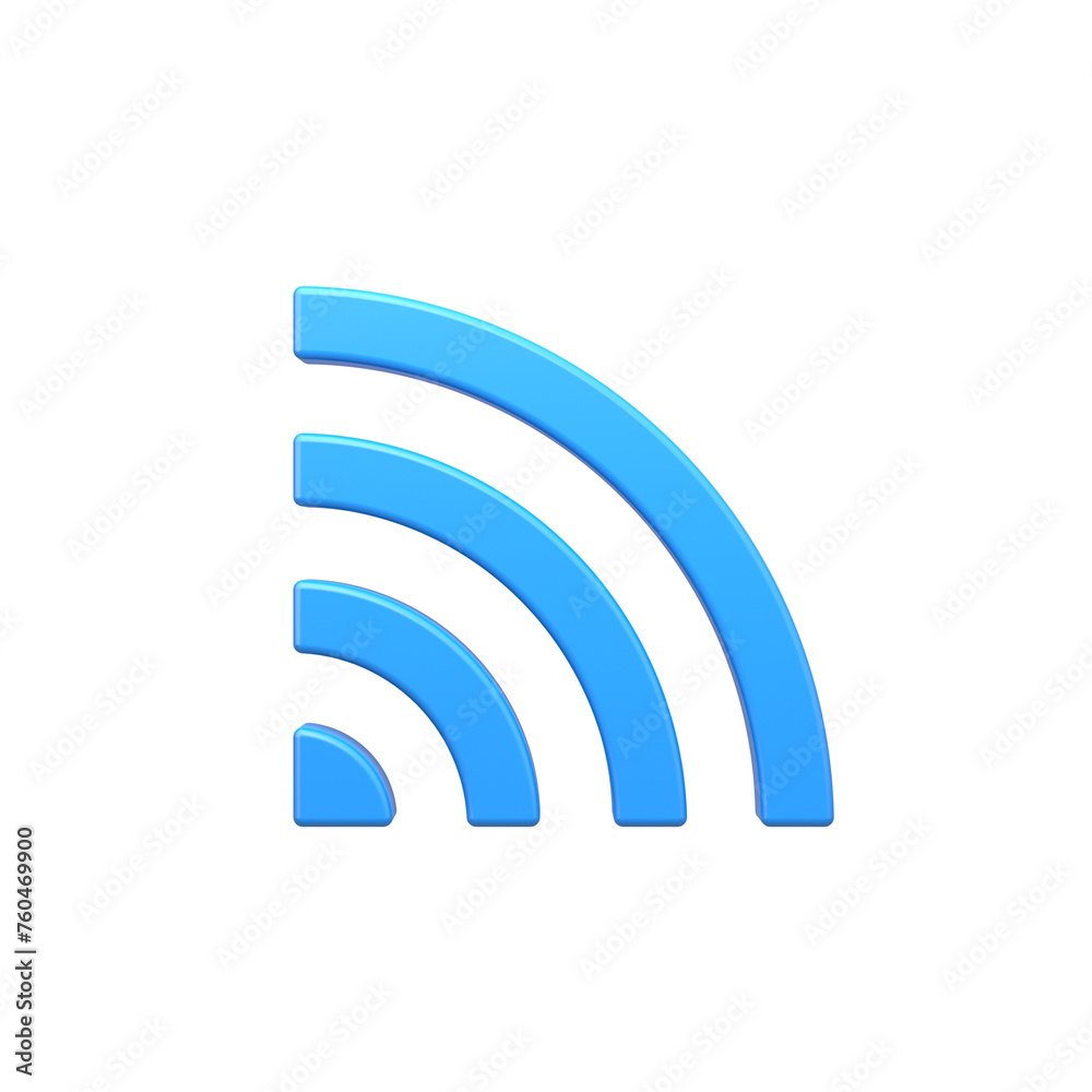 Wifi icon 3d render isolate on white background. Wifi icon 3d render isolate on white background.