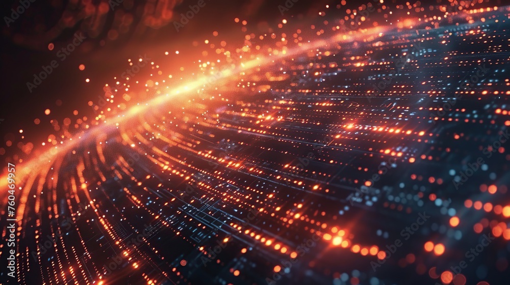 Obraz premium Abstract background futuristic planet data