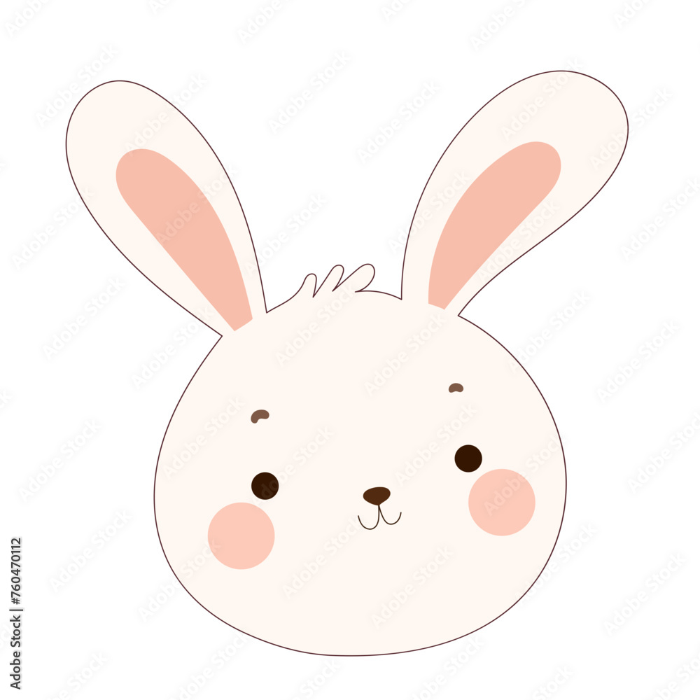 Happy Easter Rabbit Icon. Cute Easter Bunny Mascot. Traditional Spring Holiday Decoration Rabbit Funny Character Symbol Illustration Art. Happy Easter Rabbit Icon. Cute Easter Bunny Mascot. Traditional Spring Holiday Decoration Rabbit Funny Character Symbol Illustration Art.