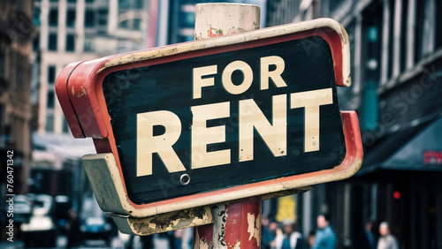 Generative Ai For Rent Sign High Quality Image