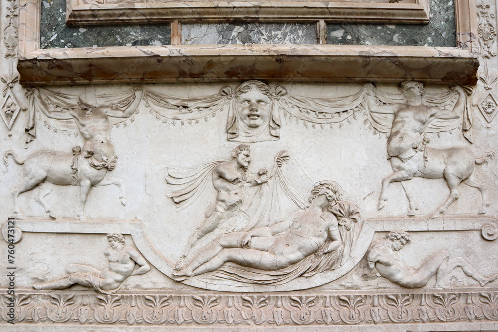 Detail of National Etruscan Museum of Villa Giulia in Rome, Italy
