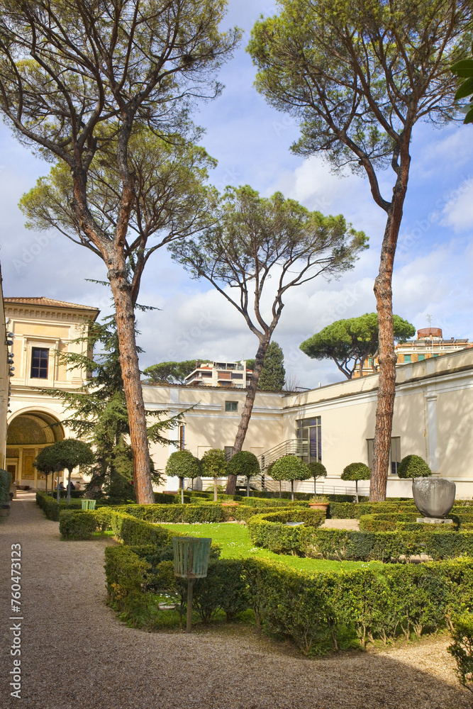 Patio of National Etruscan Museum of Villa Giulia in Rome, Italy