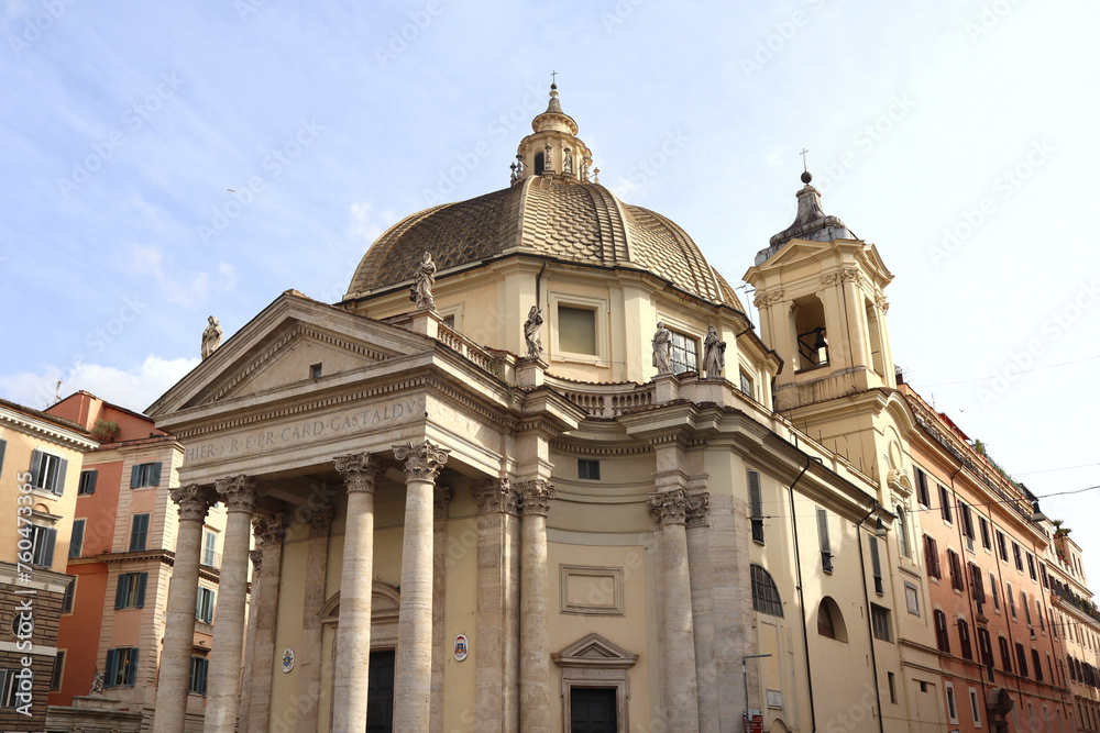 Basilica of Santa Maria in Montesanto in Rome, Italy