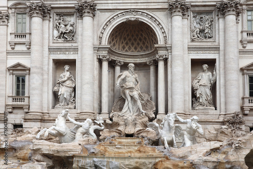 View of Trevi Fountain in Rome  Italy  