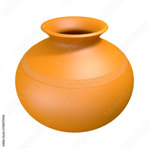 3D elements design clay pot for Khmer New year.