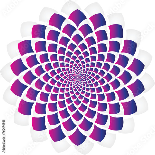 Spiral Flower using the Distort and Transform effect 