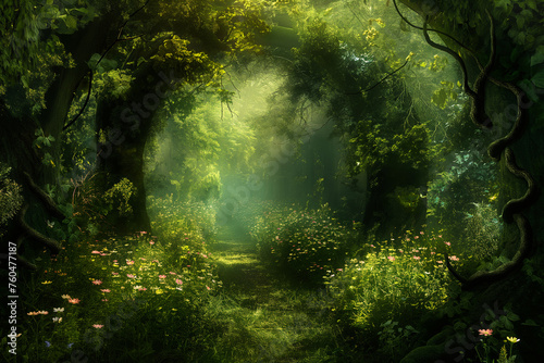 magical light of the forest