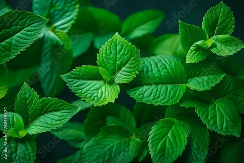 fresh mint leaves