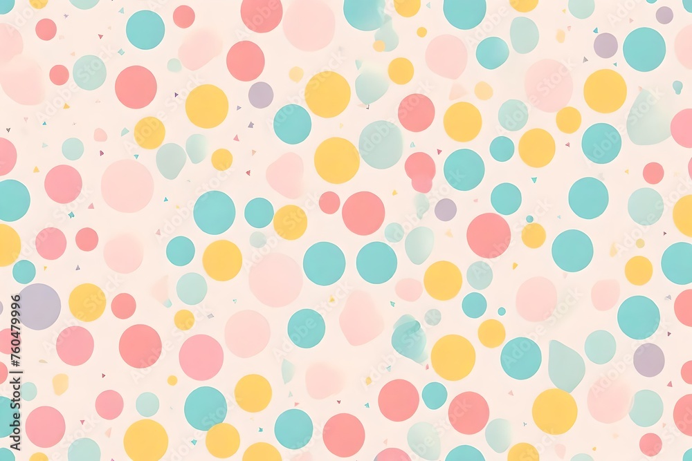 Seamless Pattern for Birthday in Pastel Tones