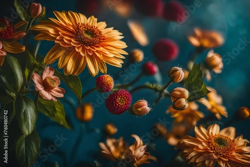 Light oil painting of a flowery backdrop