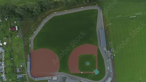 Baseball Field Diamond Drone Footage