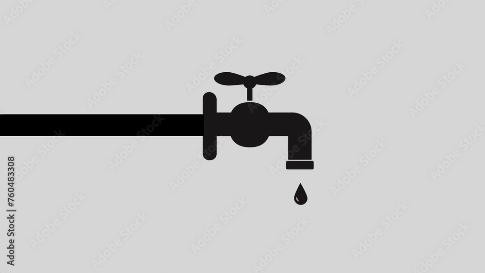water tap icon illustration file - obrazy, fototapety, plakaty 