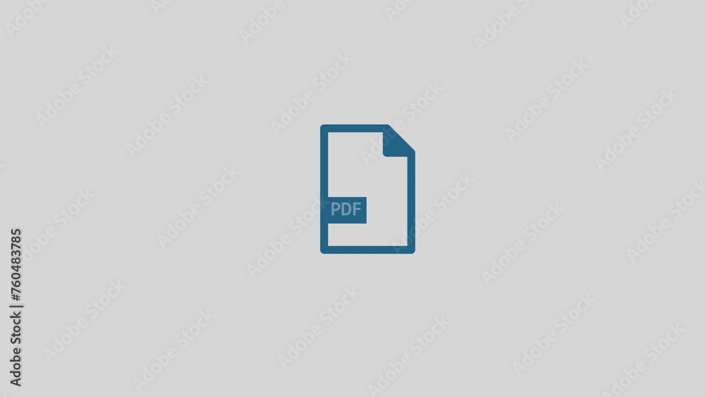 PDF file icon concept illustration