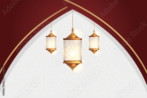 Vector elegant luxurious ramadan, eid al-fitr, islamic background decorative greeting card