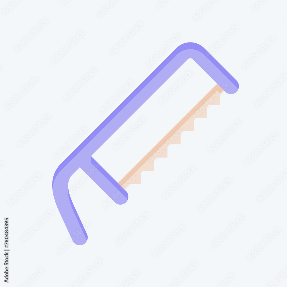 Icon Hacksaw. related to Carpentry symbol. flat style. simple design editable. simple illustration