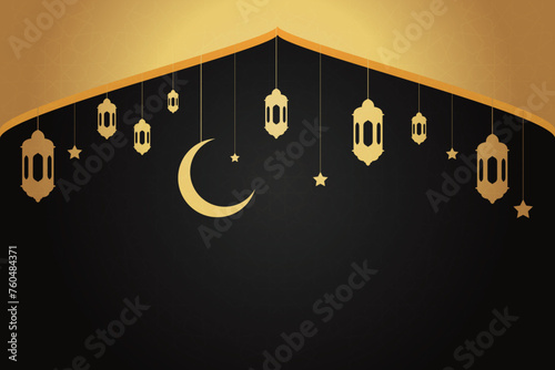 Vector elegant luxurious ramadan, eid al-fitr, islamic background decorative greeting card