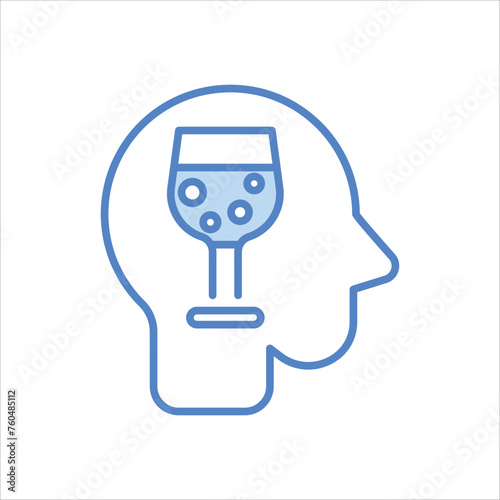 Alcoholism icon editable stock vector stock