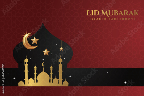 Vector elegant luxurious ramadan, eid al-fitr, islamic background decorative greeting card