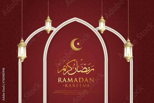 Vector elegant luxurious ramadan, eid al-fitr, islamic background decorative greeting card